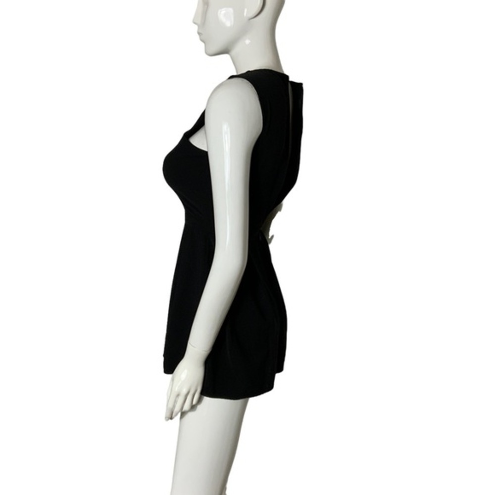 MinkPink black sleeveless cut out bodycon mini dress indie sleaze - Picture 2 of 3